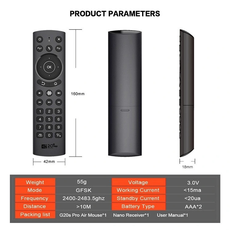 ریموت ایر ماوس مدل G20S PRO 2022